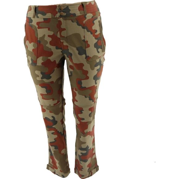 GILI Stretch Camo Printed Cargo Pants Olive A382116B - Picture 1 of 9